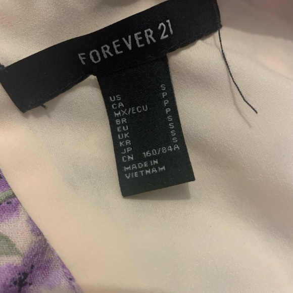 Lavender Floral Baby Doll Peasant Dress - Picture 4 of 4